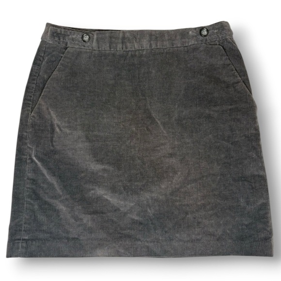Banana Republic Factory Dark Grey Corduroy Skirt Size 2 - Picture 8 of 8